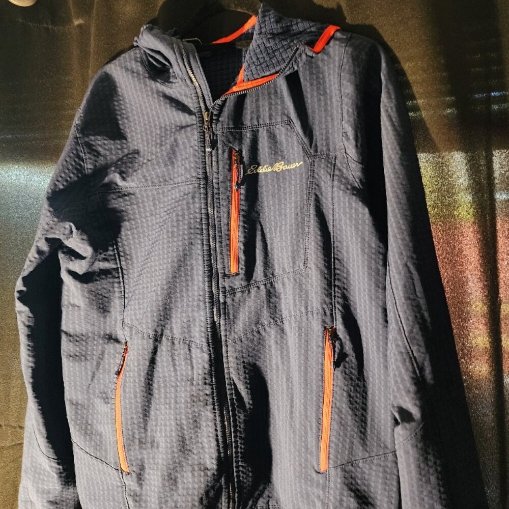 Eddie Bauer Blue and Orange Rain Coat